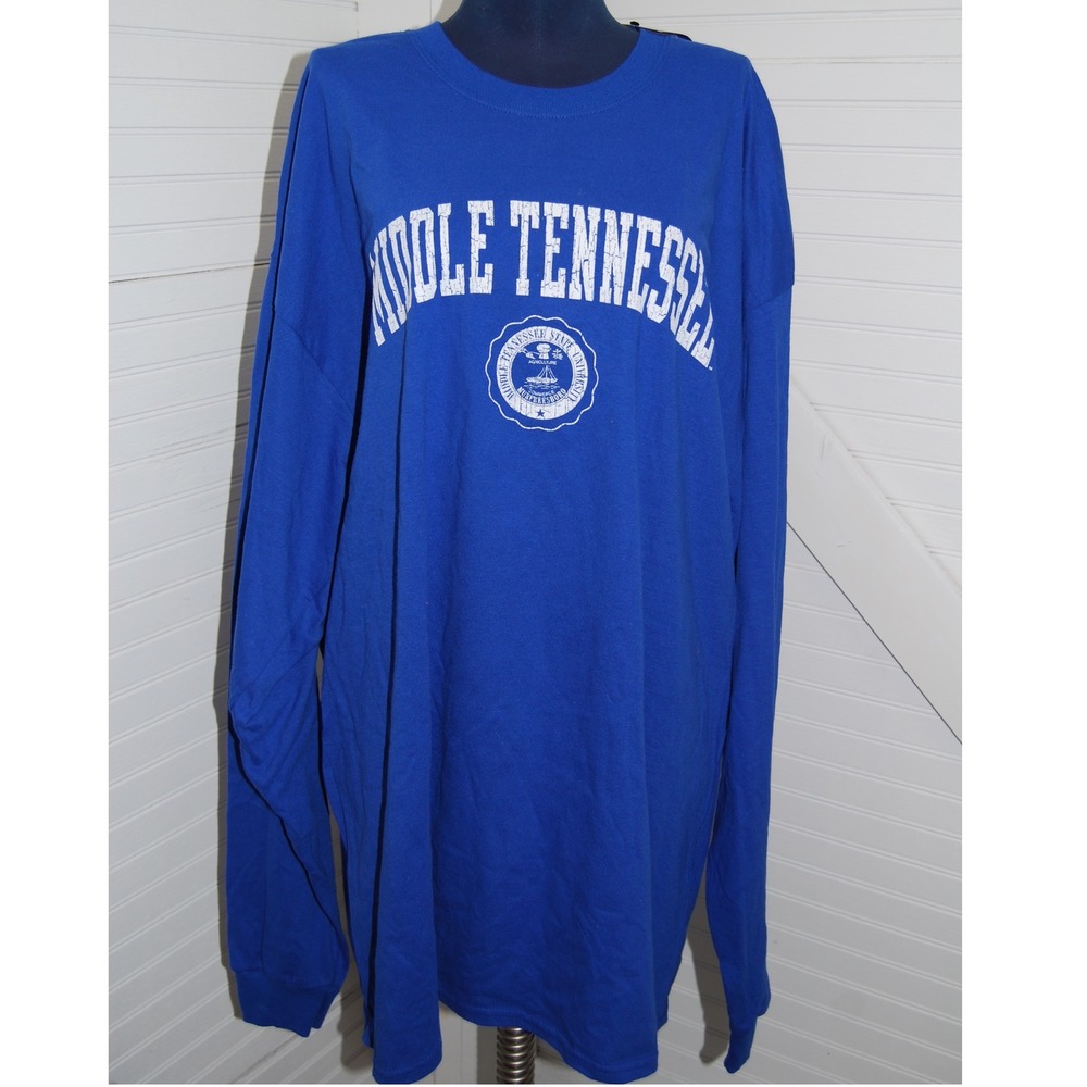Middle Tennessee Champion Long-sleeve t-shirt Men's 2XL Blue UNISEX NWT